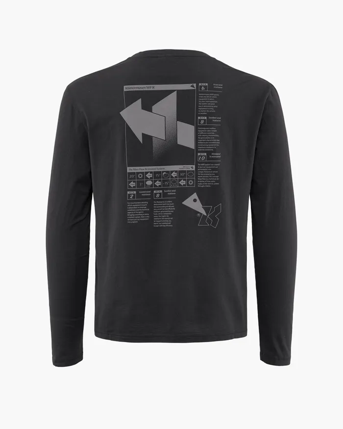 Men Runa Refined Long Sleeve Tee Raven Klttermusen TShirts