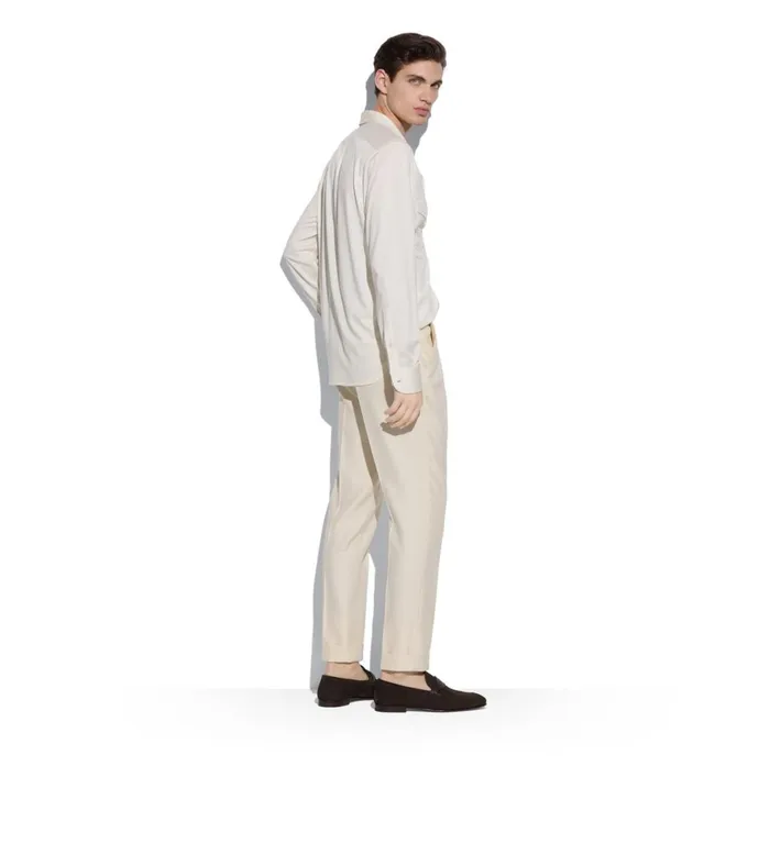 Men Shirts Tom Ford Silk Cotton Blend Shirt White Men Shirts Tom Ford Silk Cotton Blend Shirt White