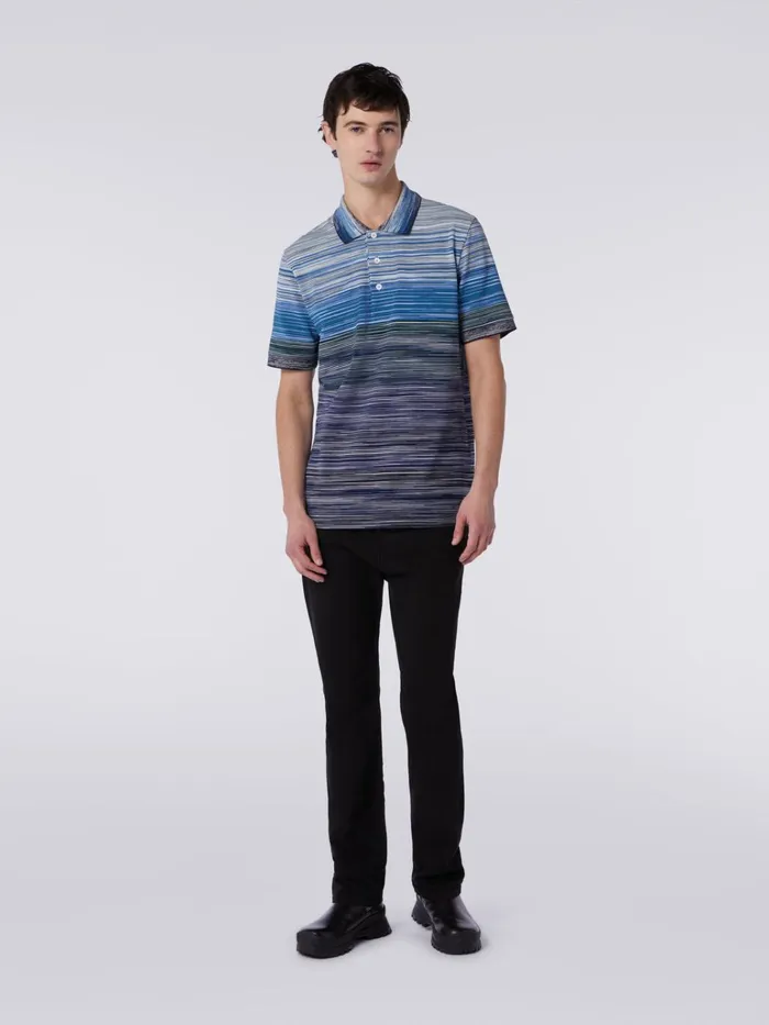 Men ShortSleeved Polo Shirt In Slub Cotton Piqu Multicoloured Missoni Polos and Tshirts Men ShortSleeved Polo Shirt In Slub Cotton Piqu Multicoloured Missoni Polos and Tshirts