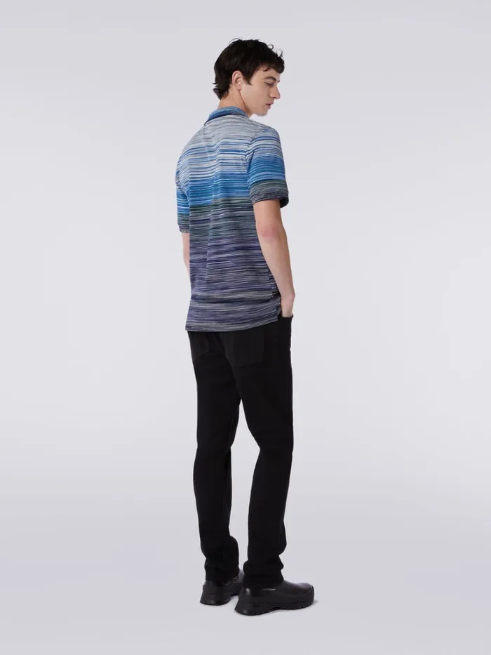 Men ShortSleeved Polo Shirt In Slub Cotton Piqu Multicoloured Missoni Polos and Tshirts Men ShortSleeved Polo Shirt In Slub Cotton Piqu Multicoloured Missoni Polos and Tshirts