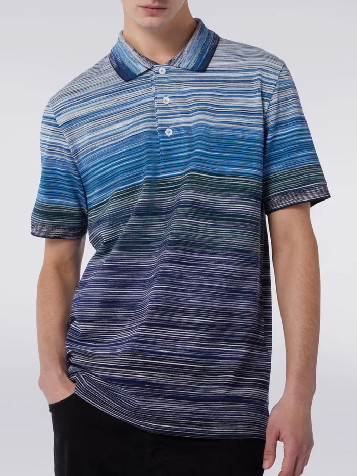 Men ShortSleeved Polo Shirt In Slub Cotton Piqu Multicoloured Missoni Polos and Tshirts Men ShortSleeved Polo Shirt In Slub Cotton Piqu Multicoloured Missoni Polos and Tshirts