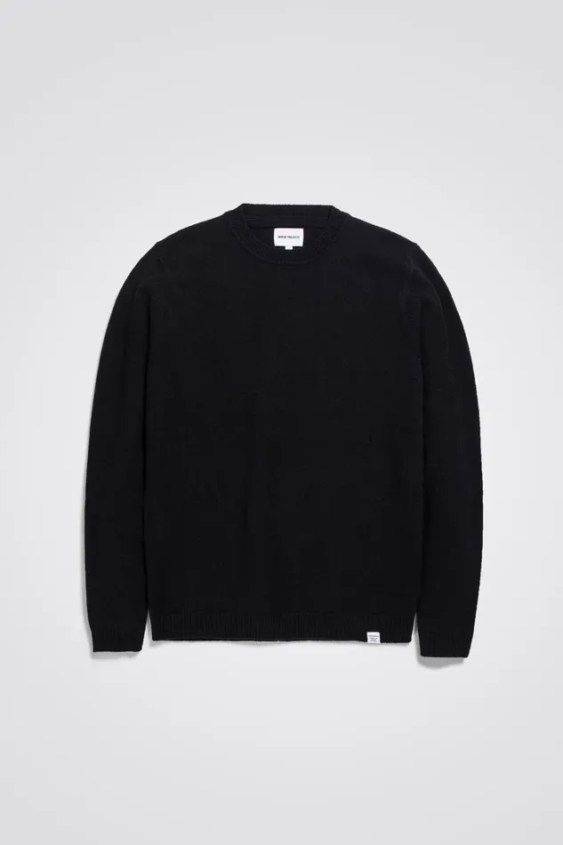 Men Sigfred Merino Lambswool Sweater Black Norse Projects Knitwear