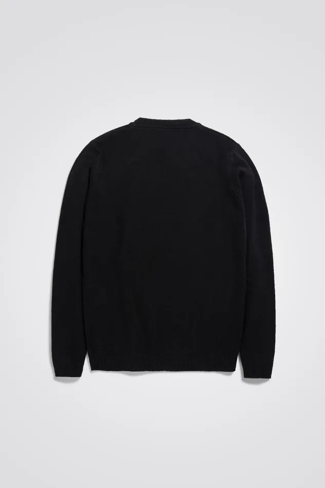 Men Sigfred Merino Lambswool Sweater Black Norse Projects Knitwear