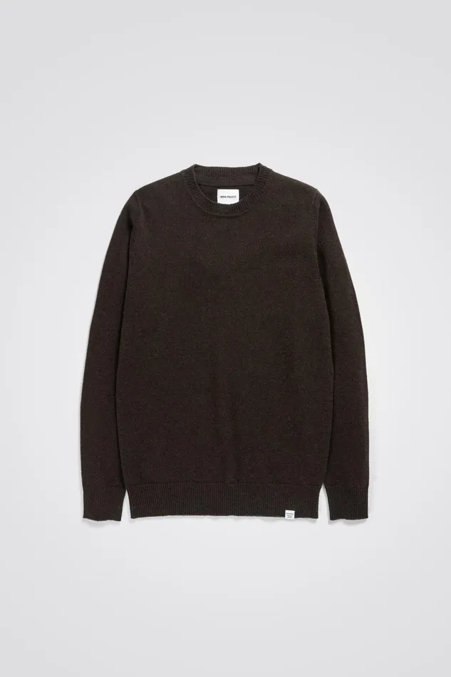 Men Sigfred Merino Lambswool Sweater Truffle Norse Projects Knitwear