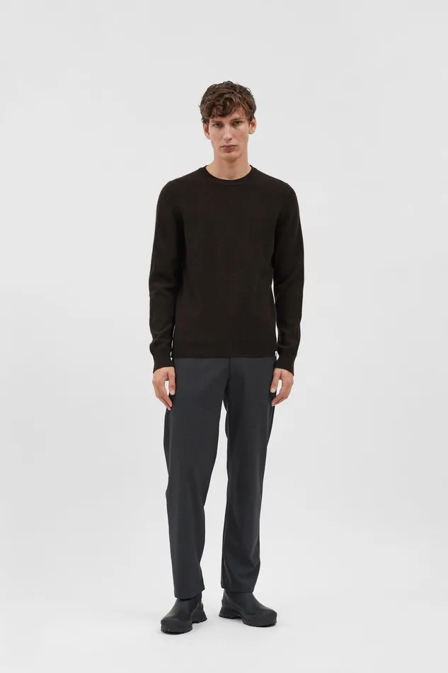 Men Sigfred Merino Lambswool Sweater Truffle Norse Projects Knitwear