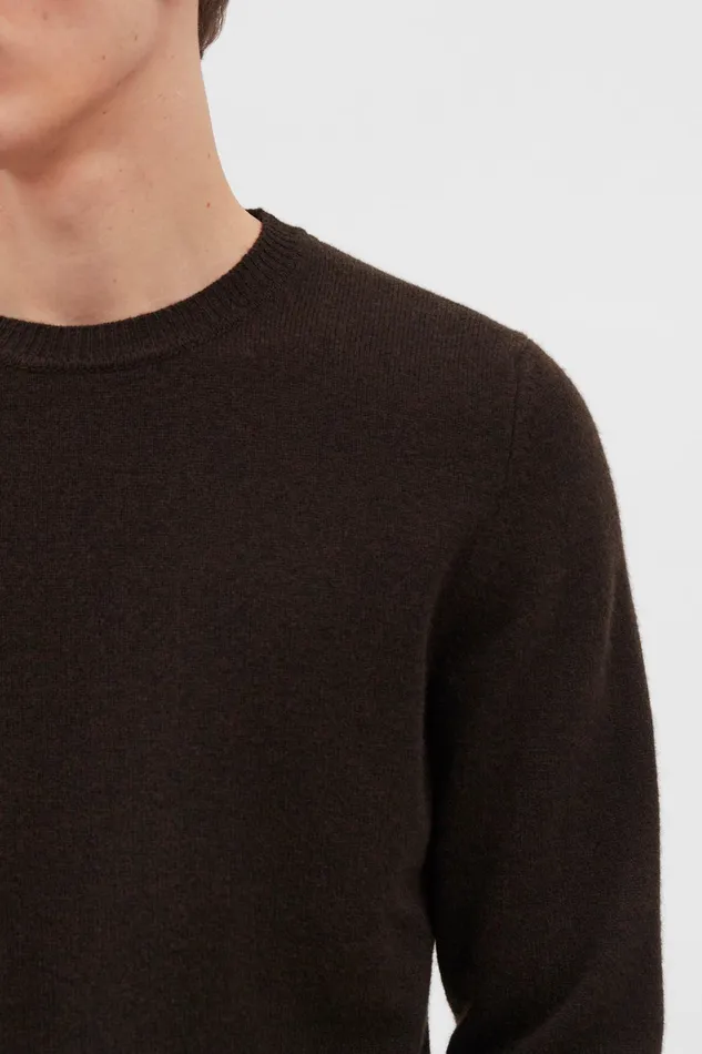 Men Sigfred Merino Lambswool Sweater Truffle Norse Projects Knitwear