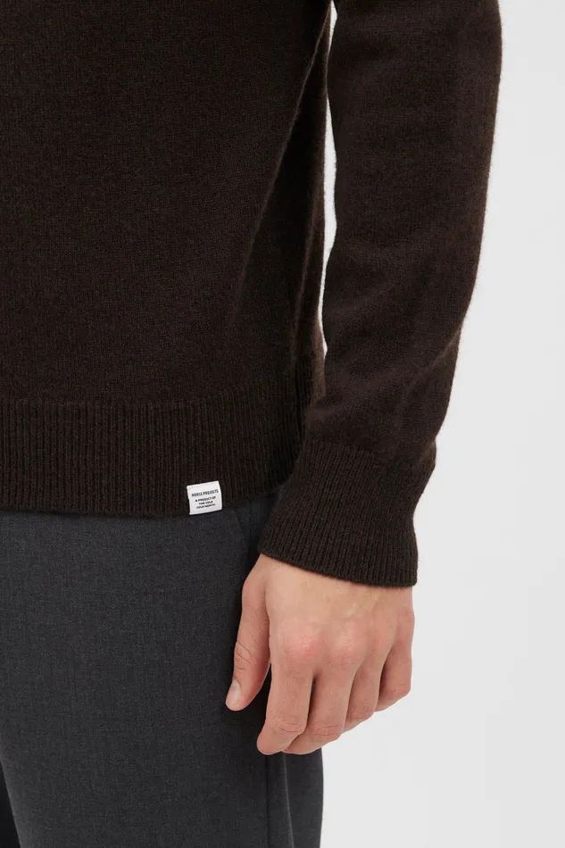 Men Sigfred Merino Lambswool Sweater Truffle Norse Projects Knitwear