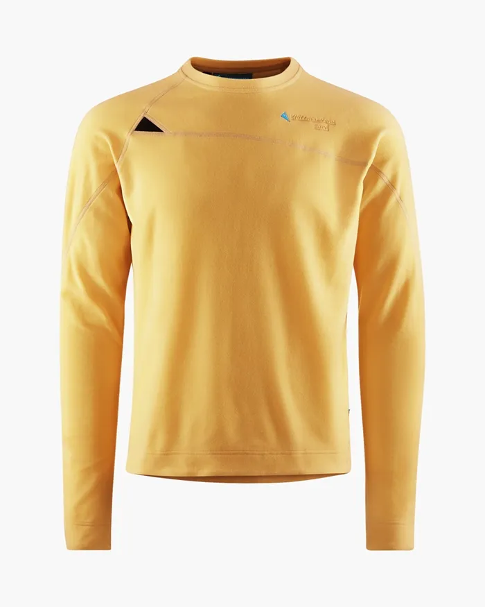 Men Sigyn Crew Sweater Amber Gold Klttermusen Fleeces and Sweaters