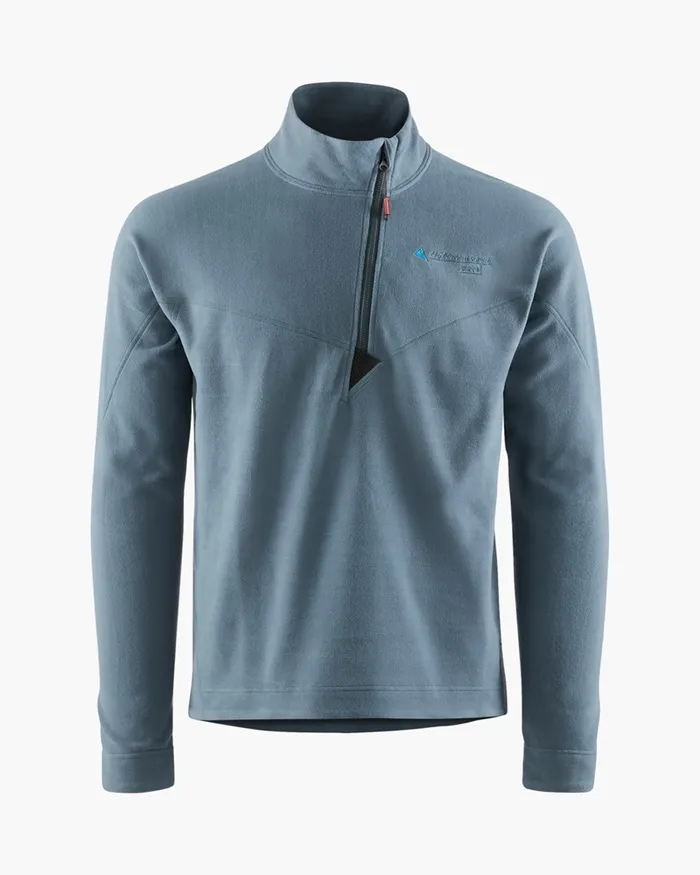 Men Sigyn Half Zip Sweater Thistle Blue Klttermusen Fleeces and Sweaters