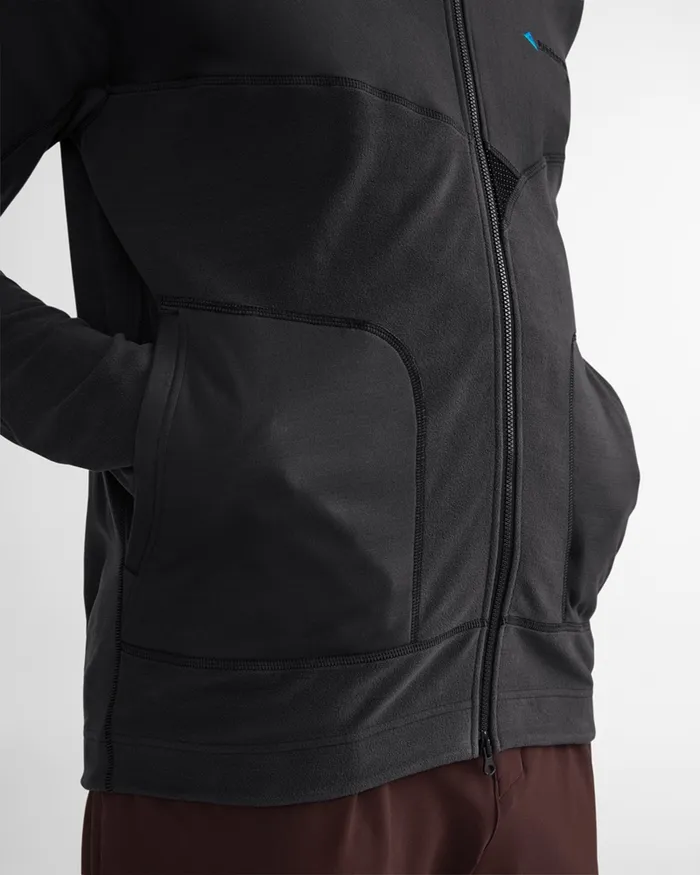 Men Sigyn Hooded Zip Clay Klttermusen Fleeces and Sweaters