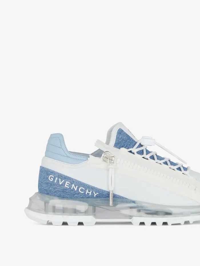 Men Sneakers Givenchy Spectre Runner Sneakers In Synthetic Leather And Denim Denim Blue Men Sneakers Givenchy Spectre Runner Sneakers In Synthetic Leather And Denim Denim Blue