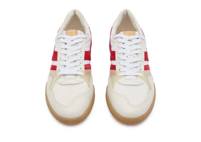 Men Sneakers Tom Ford Leather Nylon Jackson Sneaker White Red Men Sneakers Tom Ford Leather Nylon Jackson Sneaker White Red