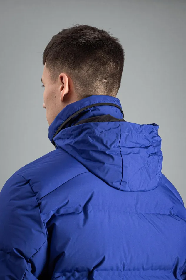 Men Stand Collar Short Down Jacket Pertex Shield Cobalt Blue Norse Projects Outerwear