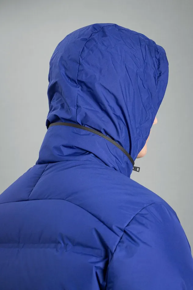 Men Stand Collar Short Down Jacket Pertex Shield Cobalt Blue Norse Projects Outerwear