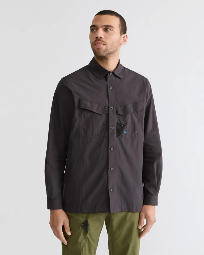 Men Syn Long Sleeve Shirt Raven Klttermusen Shirts