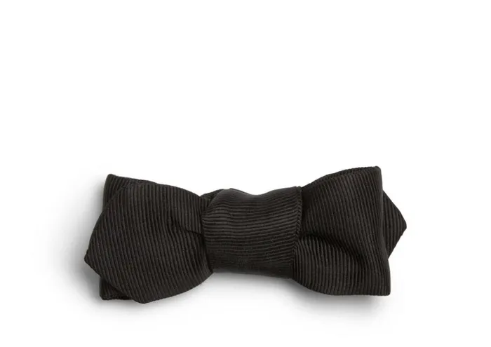 Men Ties and Bow Ties Tom Ford Small Grosgrain PreTied Evening Bow Tie Black