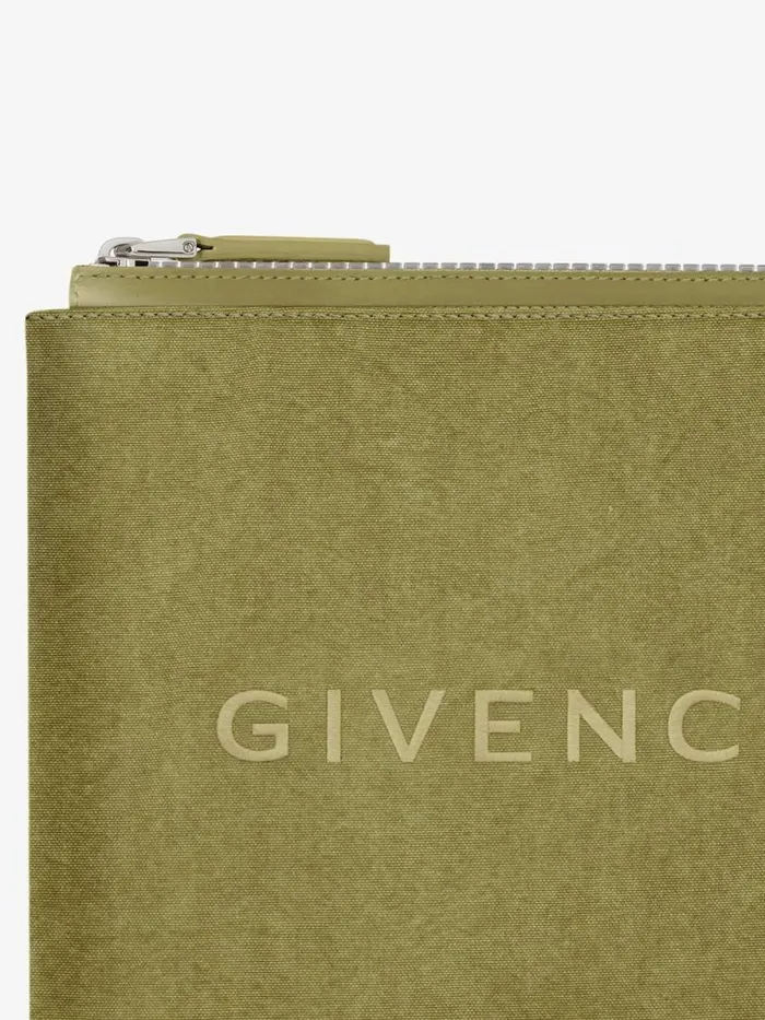 Men Wallets and Card Holders Givenchy GIVENCHY Travel Pouch In Canvas Khaki Men Wallets and Card Holders Givenchy GIVENCHY Travel Pouch In Canvas Khaki