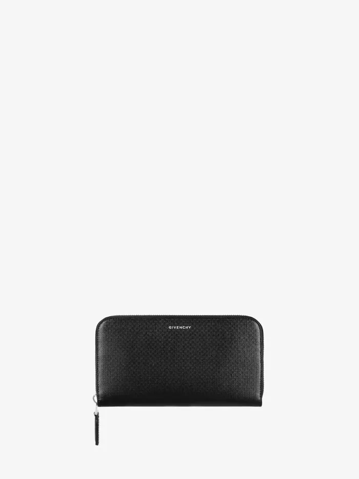 Men Wallets and Card Holders Givenchy Zipped Wallet In 4G Classic Leather Black