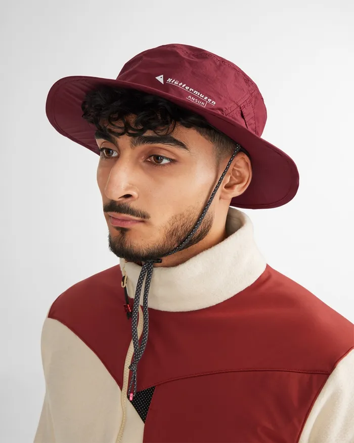 MenWomen Ansur Katla Cotton Hat Rose Red Klttermusen Hats and Caps