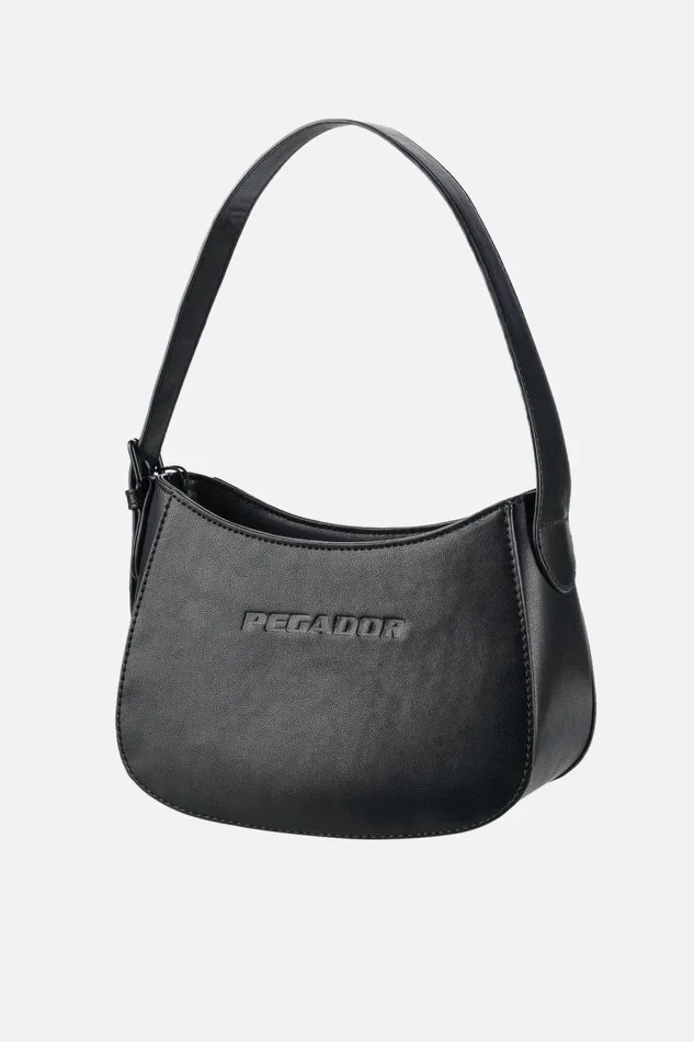 MenWomen Pegador Bags Mona Logo Faux Leather Handbag Black MenWomen Pegador Bags Mona Logo Faux Leather Handbag Black