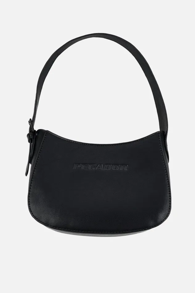 MenWomen Pegador Bags Mona Logo Faux Leather Handbag Black MenWomen Pegador Bags Mona Logo Faux Leather Handbag Black