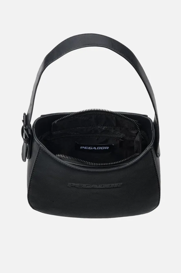 MenWomen Pegador Bags Mona Logo Faux Leather Handbag Black MenWomen Pegador Bags Mona Logo Faux Leather Handbag Black