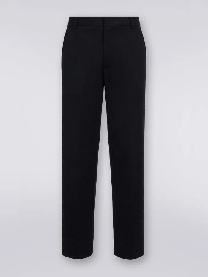 Men Wool Blend Chevron Trousers Multicoloured Missoni Trousers