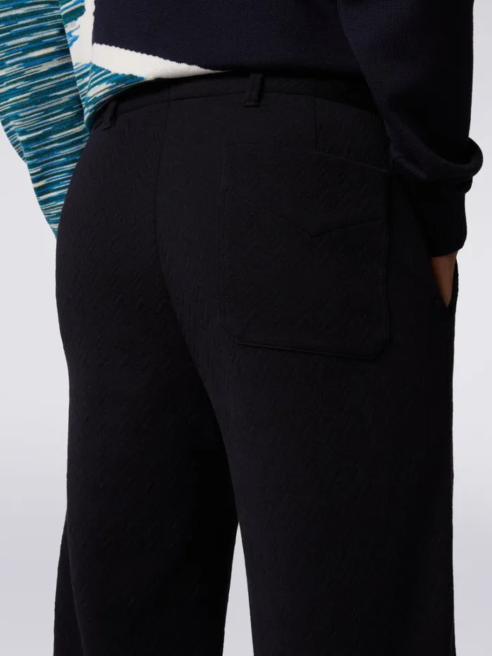 Men Wool Blend Chevron Trousers Multicoloured Missoni Trousers Men Wool Blend Chevron Trousers Multicoloured Missoni Trousers