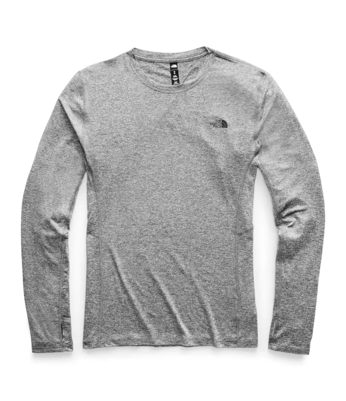 Mens The North Face Baselayers Warm Poly Crew Tnf Medium Grey Heather