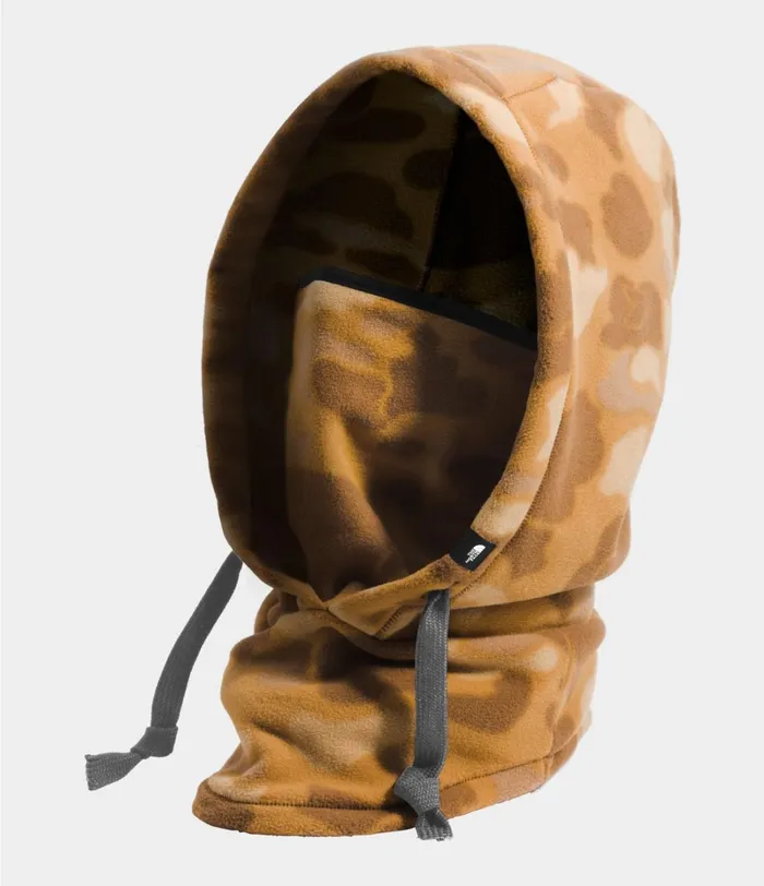 Mens The North Face Beanies and Scarves Whimzy Powder Hood Timber Tan Tonal Duck Camo Print