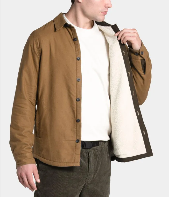 Mens The North Face Fleece Campshire Shirt Utility Brown