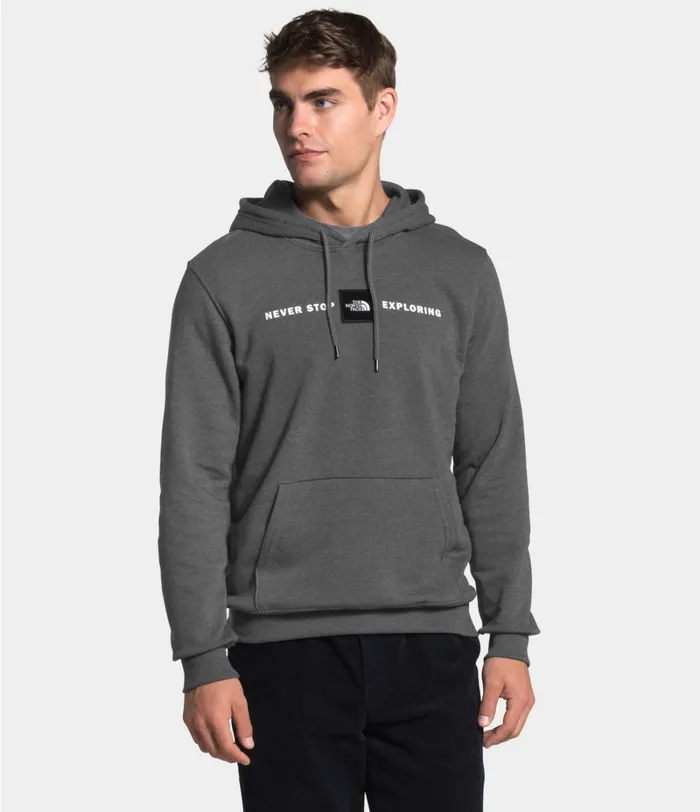 Mens The North Face Hoodies and Sweatshirts Reds Pullover Hoodie Tnf Dark Grey Heather