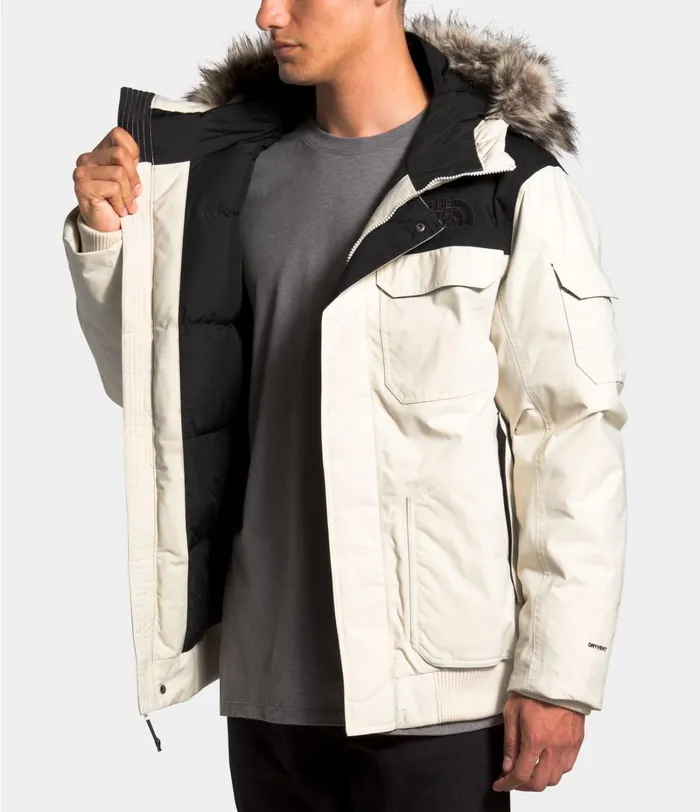 Mens The North Face Insulated and Down Jackets Gotham Jacket III Vintage Whitetnf Black