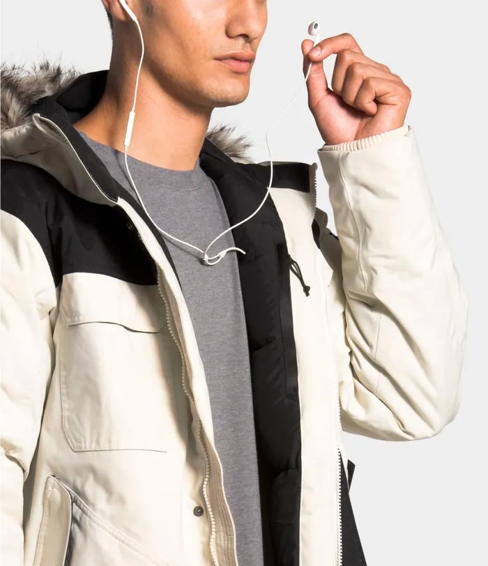 Mens The North Face Insulated and Down Jackets Gotham Jacket III Vintage Whitetnf Black