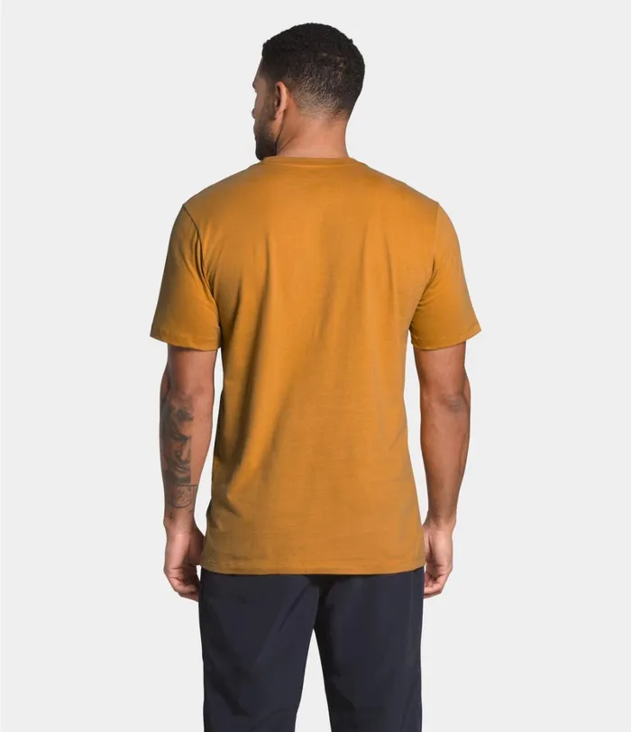 Mens The North Face TShirts Short Sleeve Half Dome Tee Citrine Yellowtnf Black