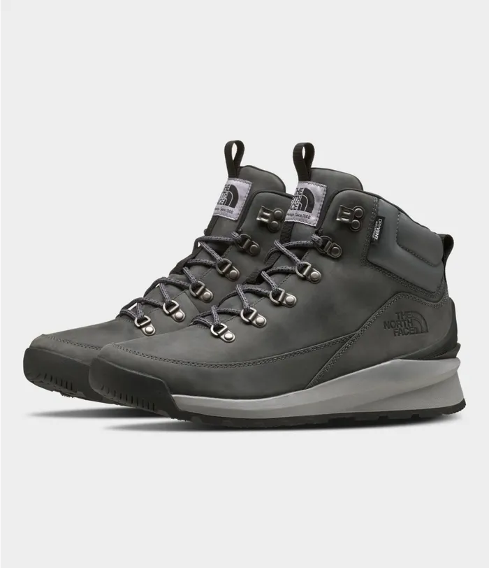 Mens The North Face Winter Boots BackToBerkeley Mid WP Zinc Greytnf Black