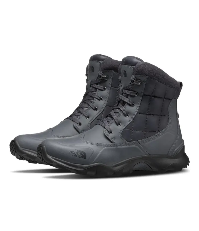 Mens The North Face Winter Boots Thermoball Boot Zipper Zinc Greyebony Grey