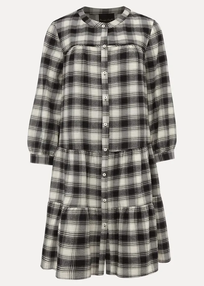 Meriah Check Swing Dress Blackivory Women Phase Eight Dresses
