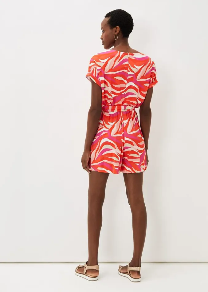 Meryl Jersey Wave Print Playsuit Multicoloured Women Phase Eight Dresses
