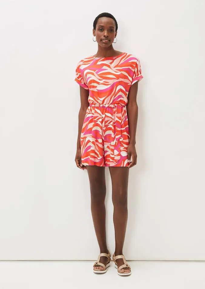 Meryl Jersey Wave Print Playsuit Multicoloured Women Phase Eight Dresses