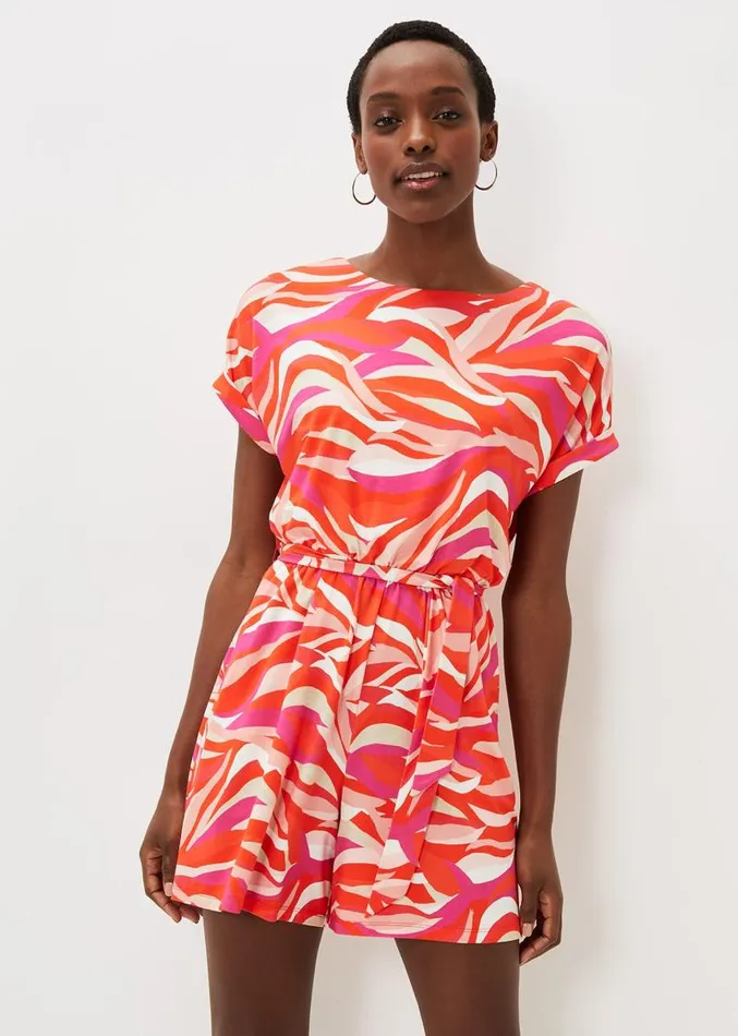Meryl Jersey Wave Print Playsuit Multicoloured Women Phase Eight Dresses