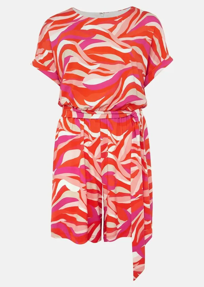 Meryl Jersey Wave Print Playsuit Multicoloured Women Phase Eight Dresses