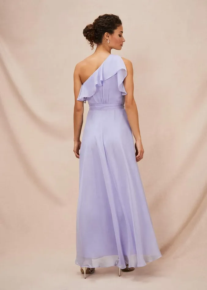 Mia One Shoulder Maxi Dress China Blue Women Phase Eight Dresses
