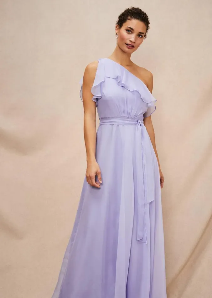 Mia One Shoulder Maxi Dress China Blue Women Phase Eight Dresses