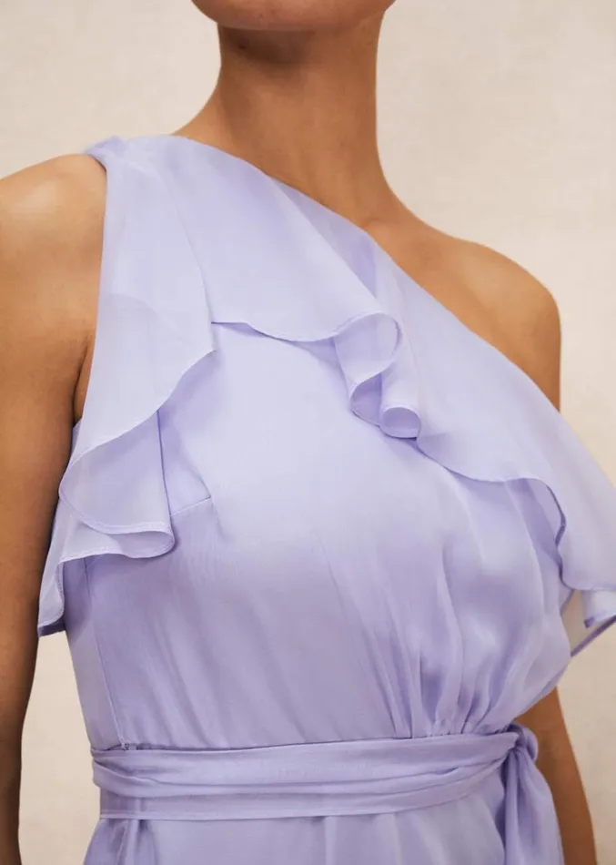 Mia One Shoulder Maxi Dress China Blue Women Phase Eight Dresses