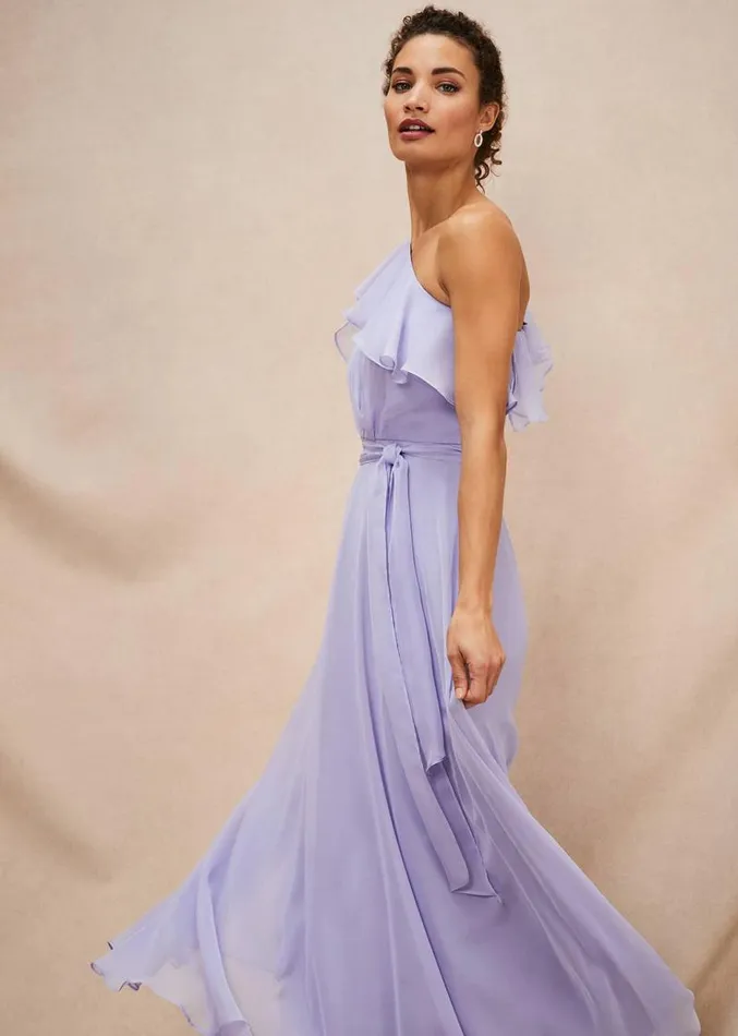 Mia One Shoulder Maxi Dress China Blue Women Phase Eight Dresses