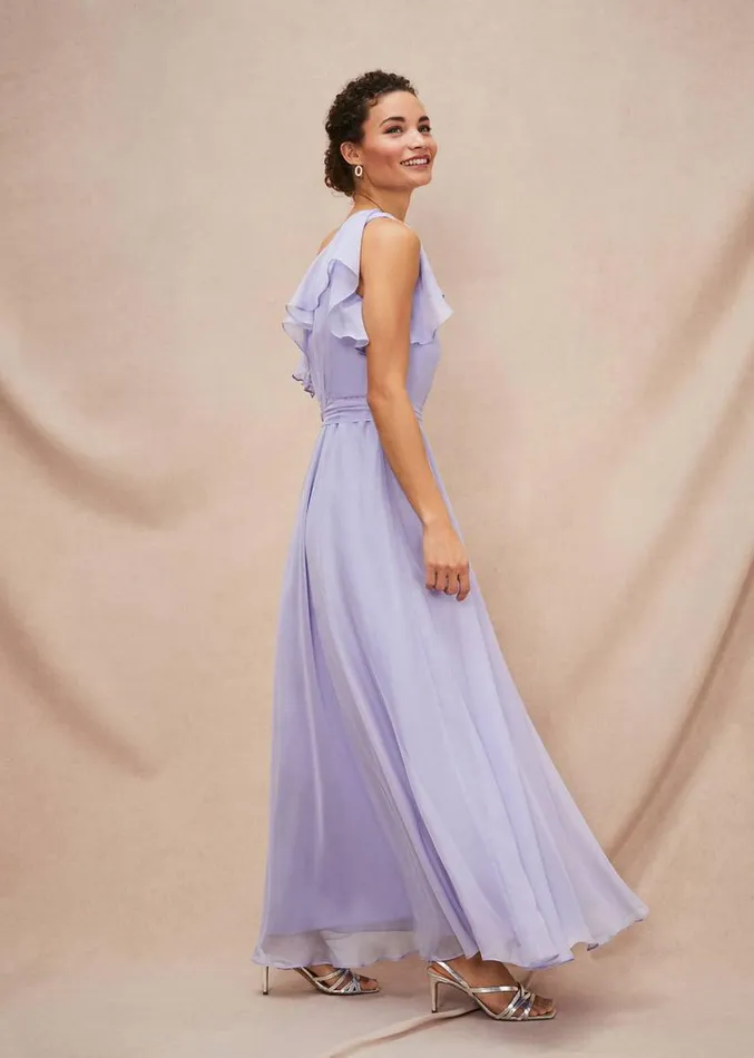 Mia One Shoulder Maxi Dress China Blue Women Phase Eight Dresses