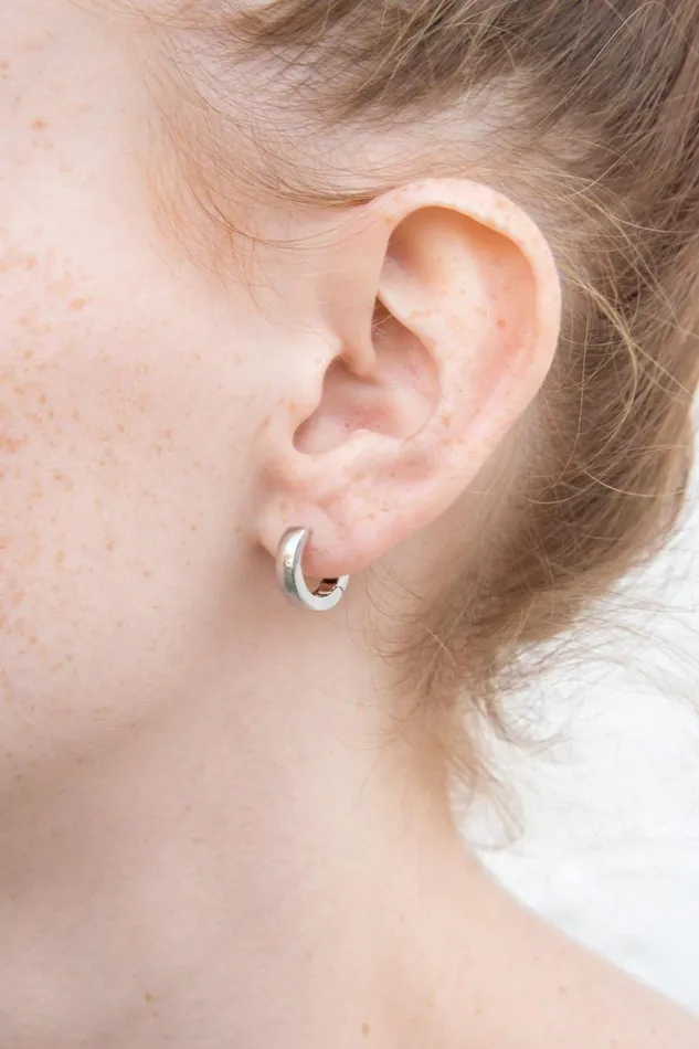 Mini Hoop Earrings Silver Women Brandy Melville Jewelry