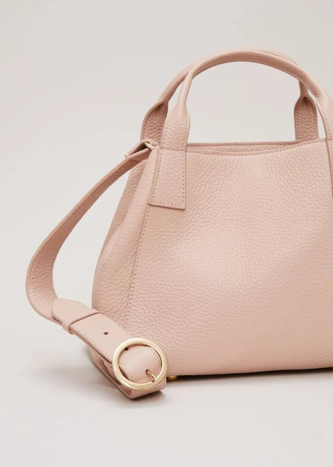 Mini Leather Tote Bag Pale Pink Women Phase Eight Bags and Clutches