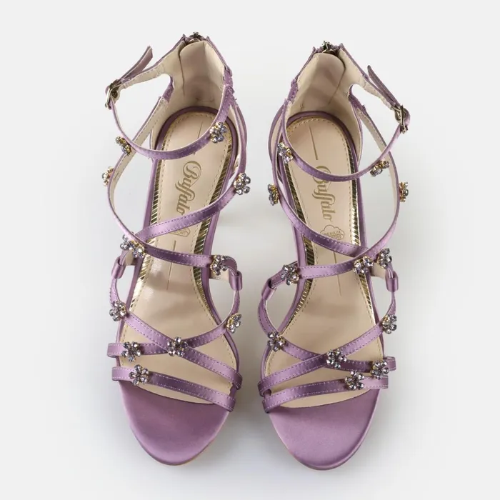 Miranda Flower Lavender Buffalo Heels Miranda Flower Lavender Buffalo Heels